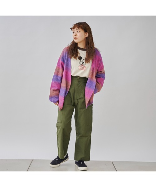 CPCM(シーピーシーエム)の「WEB限定/片畦編みグラデーションニットカーデ(カーディガン/ボレロ・レディース・サックスブルー/パープル・FREE)」の13枚目の写真