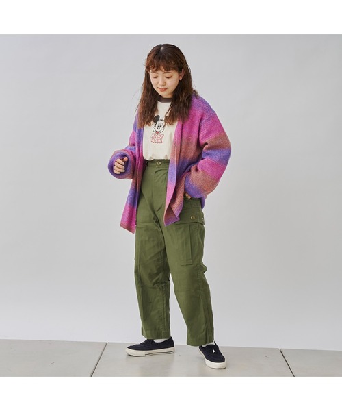 CPCM(シーピーシーエム)の「WEB限定/片畦編みグラデーションニットカーデ(カーディガン/ボレロ・レディース・サックスブルー/パープル・FREE)」の14枚目の写真
