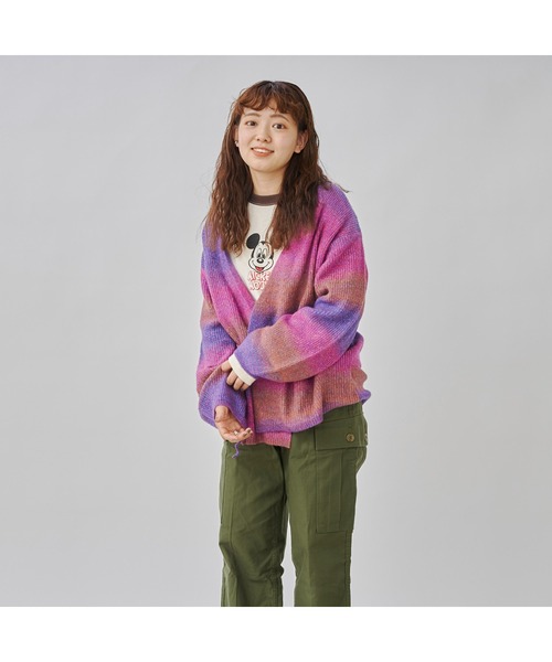 CPCM(シーピーシーエム)の「WEB限定/片畦編みグラデーションニットカーデ(カーディガン/ボレロ・レディース・サックスブルー/パープル・FREE)」の18枚目の写真