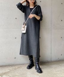 CAPRICIEUX LE'MAGE | キーネックスリットワンピース(ワンピース)