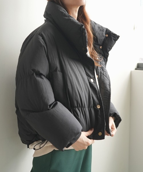 Futier land（フューティアランド）の「ショート丈ダウンジャケット（ダウンジャケット/コート・レディース・ブラック/グリーン・FREE）」の16枚目の写真