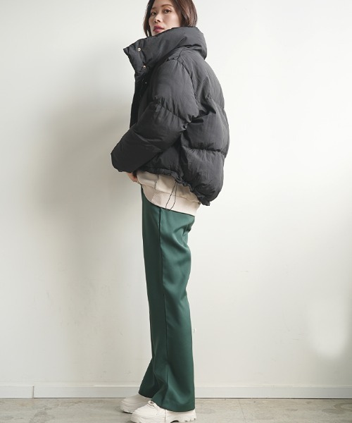 Futier land（フューティアランド）の「ショート丈ダウンジャケット（ダウンジャケット/コート・レディース・ブラック/グリーン・FREE）」の7枚目の写真