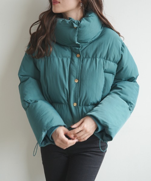 Futier land（フューティアランド）の「ショート丈ダウンジャケット（ダウンジャケット/コート・レディース・ブラック/グリーン・FREE）」の11枚目の写真