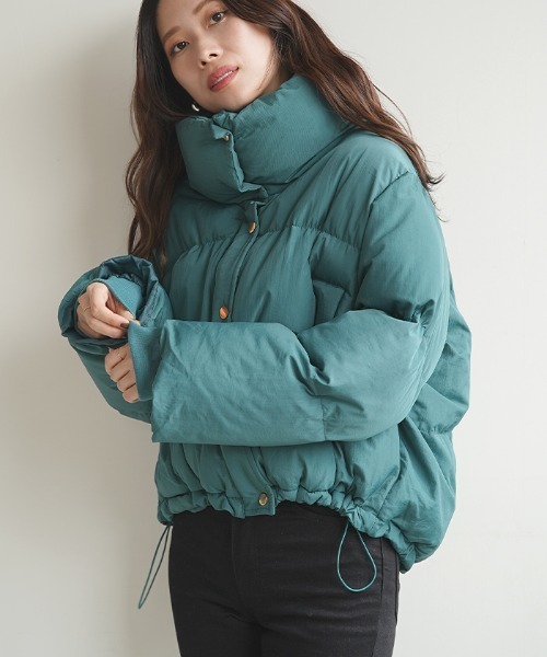 Futier land（フューティアランド）の「ショート丈ダウンジャケット（ダウンジャケット/コート・レディース・ブラック/グリーン・FREE）」の18枚目の写真