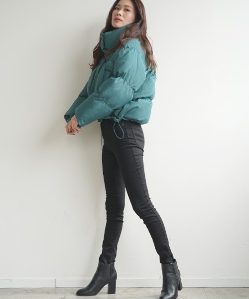 Futier land（フューティアランド）の「ショート丈ダウンジャケット（ダウンジャケット/コート・レディース・ブラック/グリーン・FREE）」の5枚目の写真