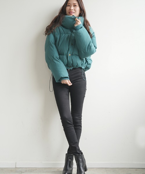 Futier land（フューティアランド）の「ショート丈ダウンジャケット（ダウンジャケット/コート・レディース・ブラック/グリーン・FREE）」の15枚目の写真