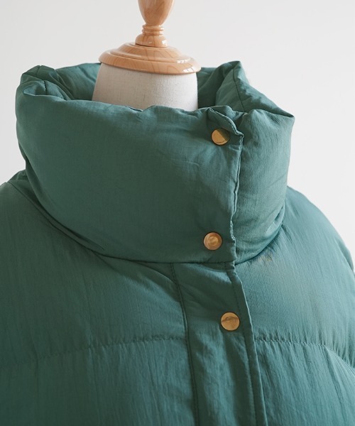 Futier land（フューティアランド）の「ショート丈ダウンジャケット（ダウンジャケット/コート・レディース・ブラック/グリーン・FREE）」の6枚目の写真