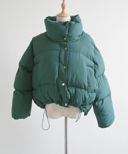 Futier land（フューティアランド）の「ショート丈ダウンジャケット（ダウンジャケット/コート・レディース・ブラック/グリーン・FREE）」の12枚目の写真