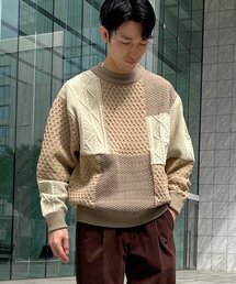 THE SHOP TK  | 【ハライチ澤部さん着用】ブロッキングニット/ステキダンナ計画シリーズ(ニット/セーター)