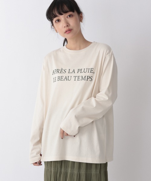 LOWRYS FARM（ローリーズファーム）の「プリントロゴＴＬＳ　254580（Tシャツ/カットソー・レディース・チャコールグレー/ダークブラウン/オフホワイト/アイボリー・FREE）」の3枚目の写真