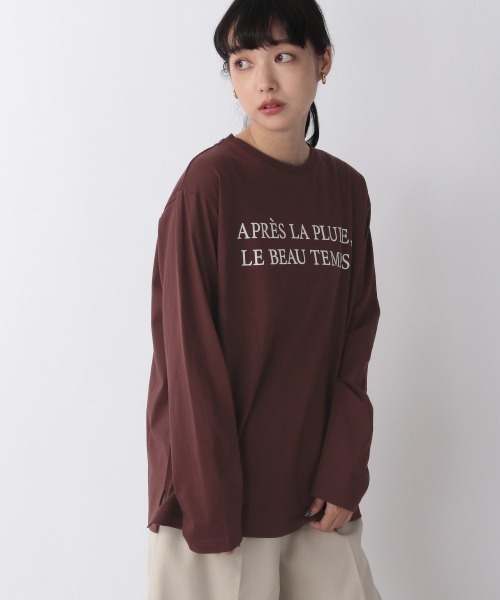 LOWRYS FARM（ローリーズファーム）の「プリントロゴＴＬＳ　254580（Tシャツ/カットソー・レディース・チャコールグレー/ダークブラウン/オフホワイト/アイボリー・FREE）」の19枚目の写真