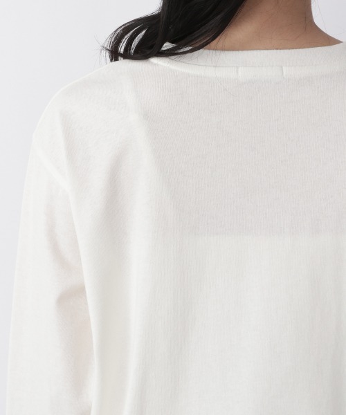 LOWRYS FARM（ローリーズファーム）の「プリントロゴＴＬＳ　254580（Tシャツ/カットソー・レディース・チャコールグレー/ダークブラウン/オフホワイト/アイボリー・FREE）」の15枚目の写真