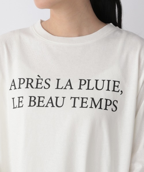 LOWRYS FARM（ローリーズファーム）の「プリントロゴＴＬＳ　254580（Tシャツ/カットソー・レディース・チャコールグレー/ダークブラウン/オフホワイト/アイボリー・FREE）」の9枚目の写真