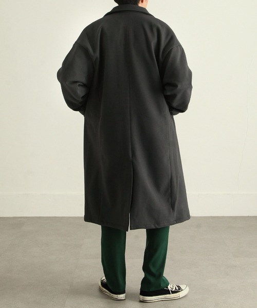 ZIP FIVE（ジップファイブ）の「【ZIP FIVE】ウールライクステンカラーコート/バルカラーコート（ステンカラーコート・メンズ・ブラック/ネイビー/カーキ/グレイッシュベージュ/チャコール・MEDIUM/LARGE）」の21枚目の写真