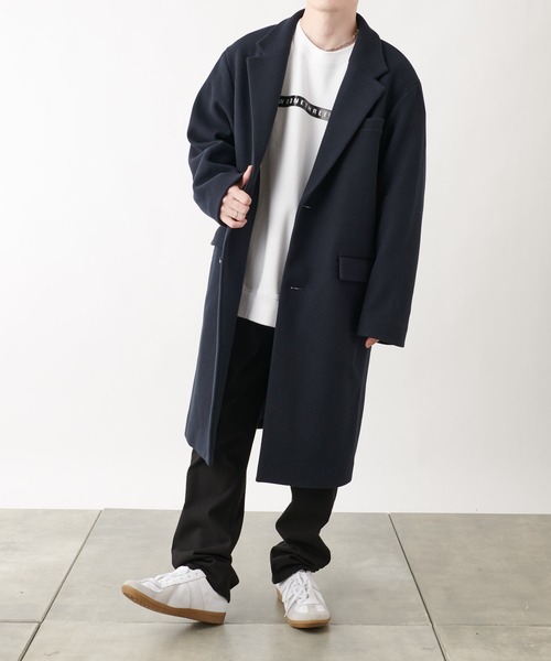 COLONY 2139(コロニートゥーワンスリーナイン)の「テックウールシングルチェスターコート(チェスターコート・メンズ・ブラック/ネイビー・MEDIUM/LARGE/X-LARGE)」の2枚目の写真