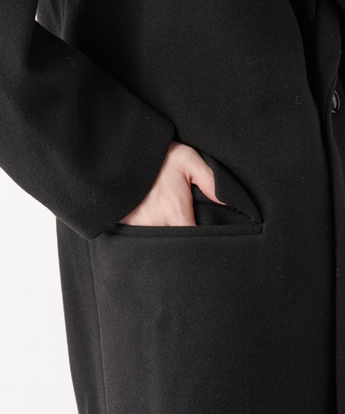 COLONY 2139(コロニートゥーワンスリーナイン)の「テックウールシングルチェスターコート(チェスターコート・メンズ・ブラック/ネイビー・MEDIUM/LARGE/X-LARGE)」の19枚目の写真