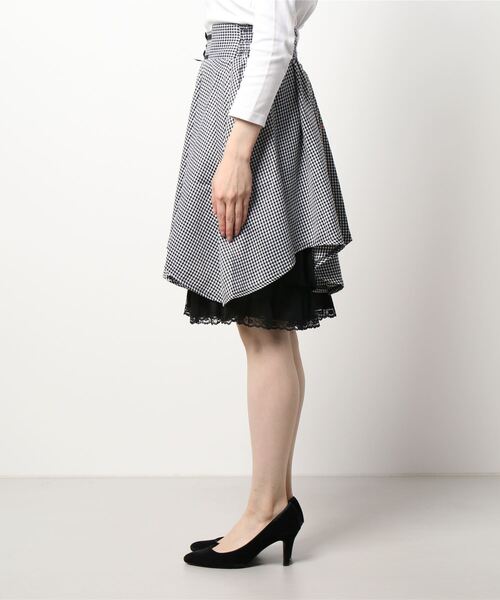 axes femme POETIQUE（アクシーズファムポエティック）の「イレヘムプチリボンＳＫ（スカート・レディース・ブラック/ワイン/ブラウン・MEDIUM）」の5枚目の写真