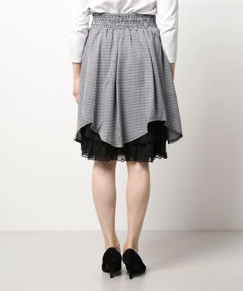 axes femme POETIQUE（アクシーズファムポエティック）の「イレヘムプチリボンＳＫ（スカート・レディース・ブラック/ワイン/ブラウン・MEDIUM）」の4枚目の写真