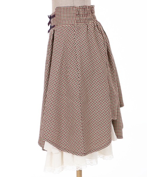 axes femme POETIQUE（アクシーズファムポエティック）の「イレヘムプチリボンＳＫ（スカート・レディース・ブラック/ワイン/ブラウン・MEDIUM）」の7枚目の写真