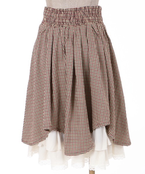 axes femme POETIQUE（アクシーズファムポエティック）の「イレヘムプチリボンＳＫ（スカート・レディース・ブラック/ワイン/ブラウン・MEDIUM）」の8枚目の写真