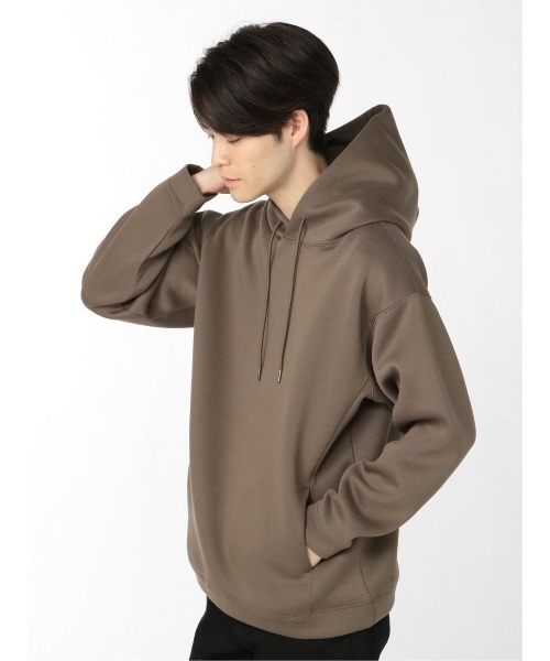 m.f.editorial(エムエフエディトリアル)の「エムエフエディトリアルレディース/m.f.editorial:Women ダンボールニット セットアップ 長袖プルパーカー (セットアップアイテムございます)(パーカー・メンズ・ベージュ/ブラック/グリーン系その他/カーキ/ピンク系その他・MEDIUM/LARGE/X-LARGE)」の4枚目の写真