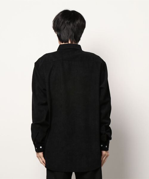 natto（ナット）の「【ユニセックスアイテム】corduroy shirt / コーデュロイシャツ（シャツ/ブラウス・メンズ・ブラック/オリーブ・FREE）」の3枚目の写真