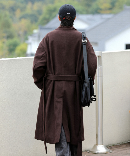 00s　Y2K　ネオヒッピー　トレンチコート　レザーコート　キャメルブラウン 暖冬に向けた新商品『100年コート ショートトレンチモデル』 9月