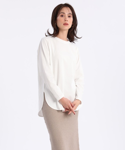 INED(イネド)の「ロングスリーブTシャツ(Tシャツ/カットソー・レディース・オフホワイト・9号)」の1枚目の写真