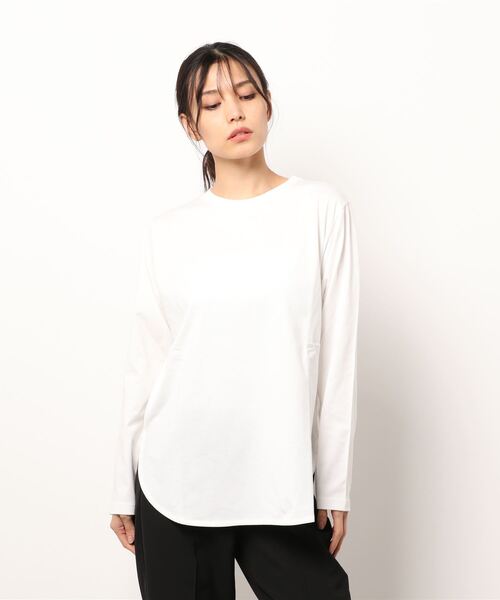 INED(イネド)の「ロングスリーブTシャツ(Tシャツ/カットソー・レディース・オフホワイト・9号)」の7枚目の写真