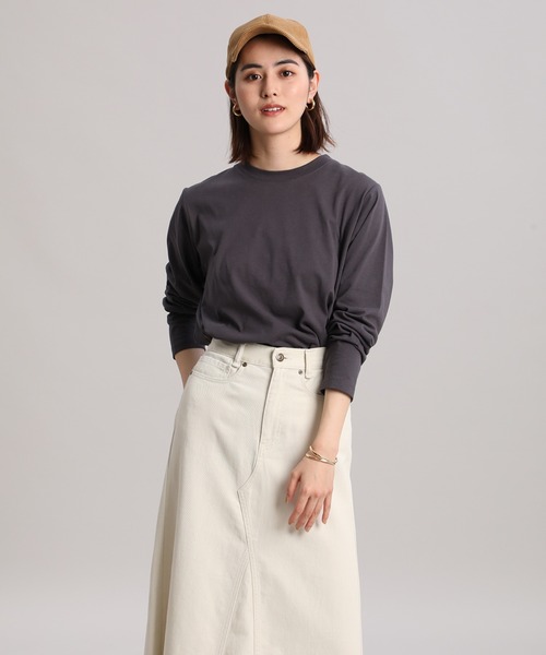 INED(イネド)の「ロングスリーブTシャツ(Tシャツ/カットソー・レディース・オフホワイト・9号)」の4枚目の写真
