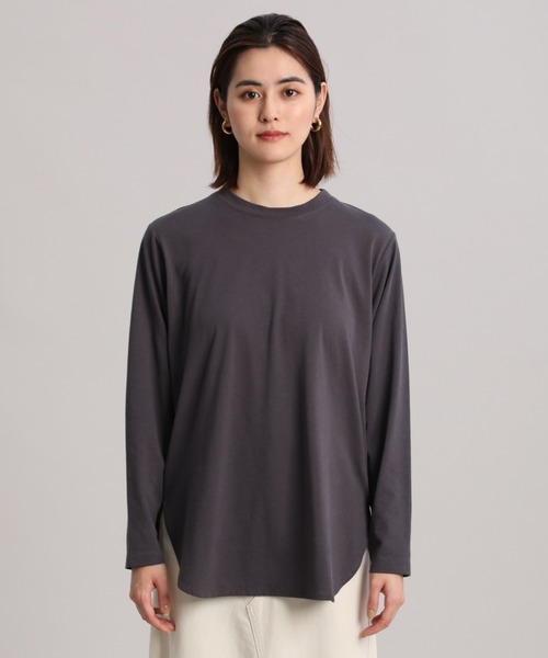 INED(イネド)の「ロングスリーブTシャツ(Tシャツ/カットソー・レディース・オフホワイト・9号)」の5枚目の写真