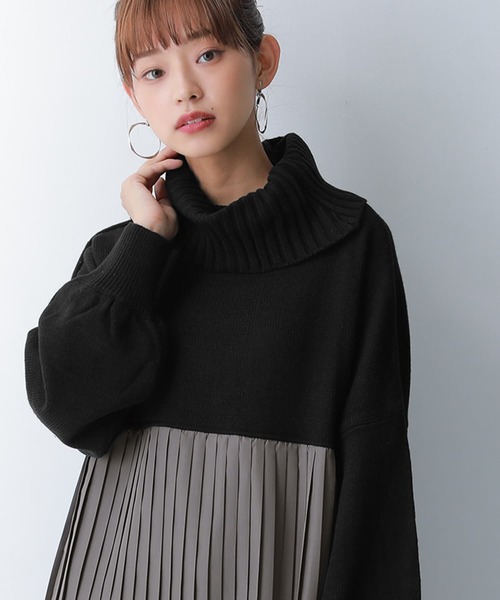 n'OrLABEL（ノアールレーベル）の「『プリーツドッキングニット