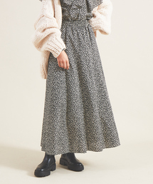 Rouge vif | 小花プリントマキシスカート2(スカート)