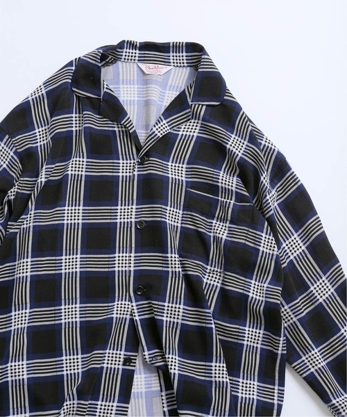 JOURNAL STANDARD relume（ジャーナルスタンダード　レリューム）の「【DAN RIVER / ダンリバー】チェックパジャマシャツ（シャツ/ブラウス・メンズ・ネイビー/イエロー・MEDIUM/LARGE）」の4枚目の写真