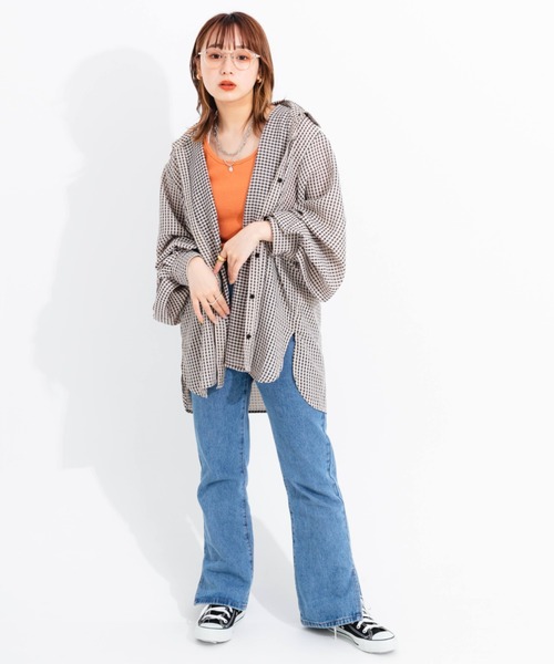 nemne store(ネンネストア)の「カラーリブタンクトップ(タンクトップ・レディース・オレンジ/グリーン/アイボリー・フリー)」の5枚目の写真