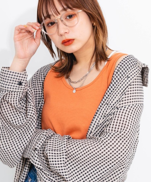 nemne store(ネンネストア)の「カラーリブタンクトップ(タンクトップ・レディース・オレンジ/グリーン/アイボリー・フリー)」の11枚目の写真