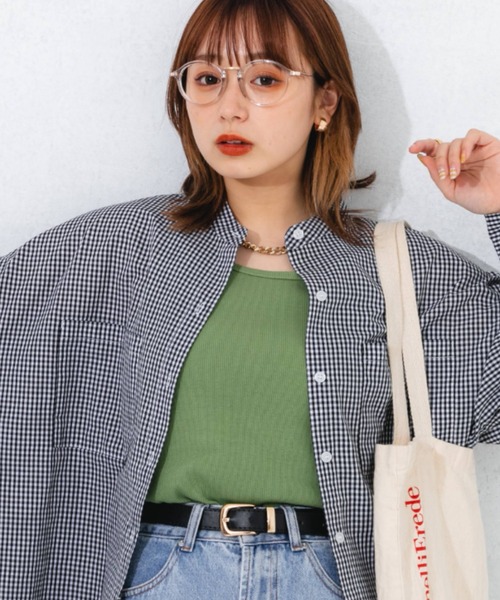 nemne store(ネンネストア)の「カラーリブタンクトップ(タンクトップ・レディース・オレンジ/グリーン/アイボリー・フリー)」の16枚目の写真