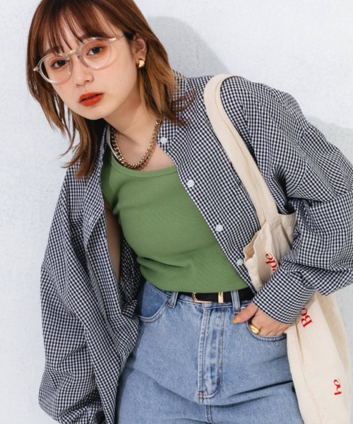 nemne store(ネンネストア)の「カラーリブタンクトップ(タンクトップ・レディース・オレンジ/グリーン/アイボリー・フリー)」の17枚目の写真
