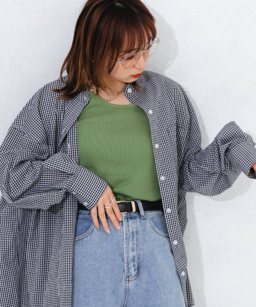 nemne store(ネンネストア)の「カラーリブタンクトップ(タンクトップ・レディース・オレンジ/グリーン/アイボリー・フリー)」の18枚目の写真