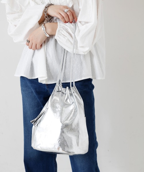 CIAOPANIC TYPY（チャオパニックティピー）の「メタリックトート（トートバッグ・レディース・ブラック/シルバー/ゴールド・ONE SIZE）」の5枚目の写真