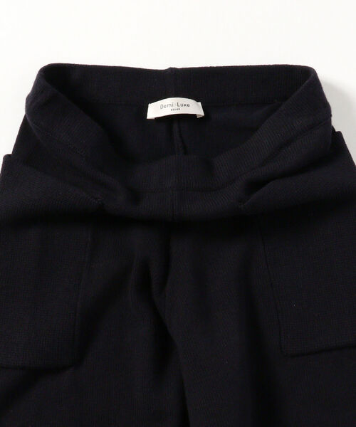 Demi-Luxe BEAMS（デミルクス ビームス）の「Demi-Luxe BEAMS / ポケット付き ニットパンツ（その他パンツ・レディース・ネイビー/オフホワイト・38/36）」の17枚目の写真
