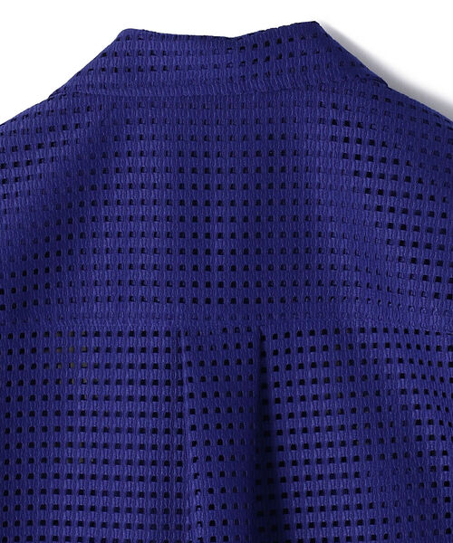 TAUPE(トープ)の「TAUPE/トープ/スクエアラッセルオープンカラーシャツ(シャツ/ブラウス・メンズ・ブラック/イエロー/ブルー・2)」の7枚目の写真