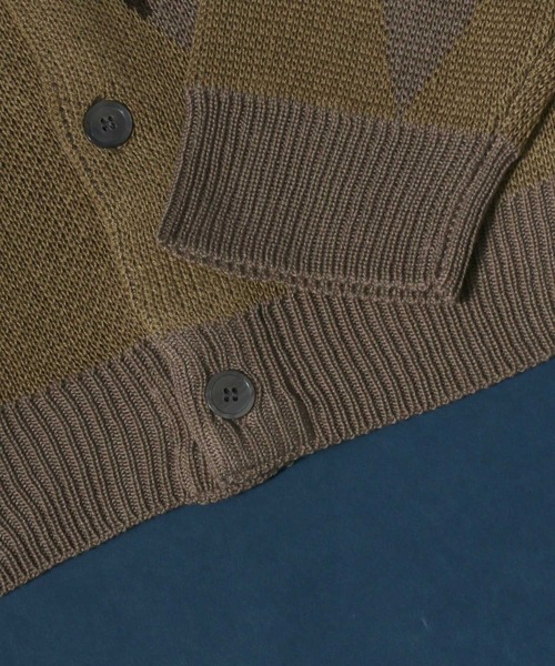 ANPAS（アンパス）の「Total Pattern Jacquard Knit Cardigan/総柄 ジャガード ルーズニットカーディガン（カーディガン/ボレロ・メンズ・ベージュ/アイボリー・M/L）」の6枚目の写真