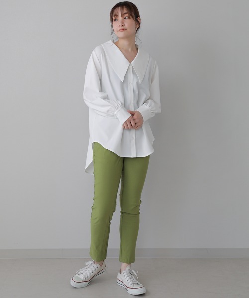 Bou Jeloud(ブージュルード)の「【WEB限定】ビックカラーシャツ(シャツ/ブラウス・レディース・イエロー/アイボリー/ラベンダー・FREE)」の9枚目の写真
