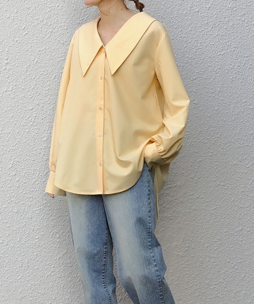 Bou Jeloud(ブージュルード)の「【WEB限定】ビックカラーシャツ(シャツ/ブラウス・レディース・イエロー/アイボリー/ラベンダー・FREE)」の22枚目の写真