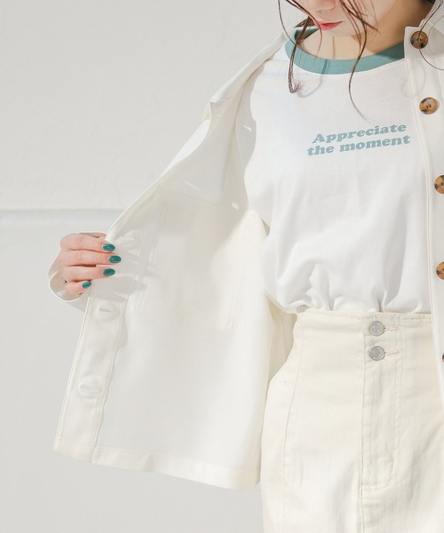 Honeys(ハニーズ)の「ミリタリージャケット(ミリタリージャケット・レディース・アイボリー/ピンク/カーキ/グレイッシュベージュ・S/M/L)」の8枚目の写真