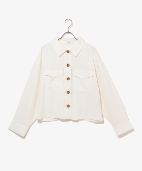 Honeys(ハニーズ)の「ミリタリージャケット(ミリタリージャケット・レディース・アイボリー/ピンク/カーキ/グレイッシュベージュ・S/M/L)」の9枚目の写真