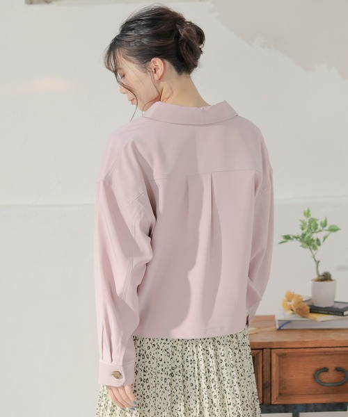 Honeys(ハニーズ)の「ミリタリージャケット(ミリタリージャケット・レディース・アイボリー/ピンク/カーキ/グレイッシュベージュ・S/M/L)」の21枚目の写真