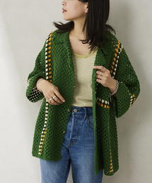 《追加》CALIFORNIA クロシェアミ 半袖ニットシャツ"LINE"