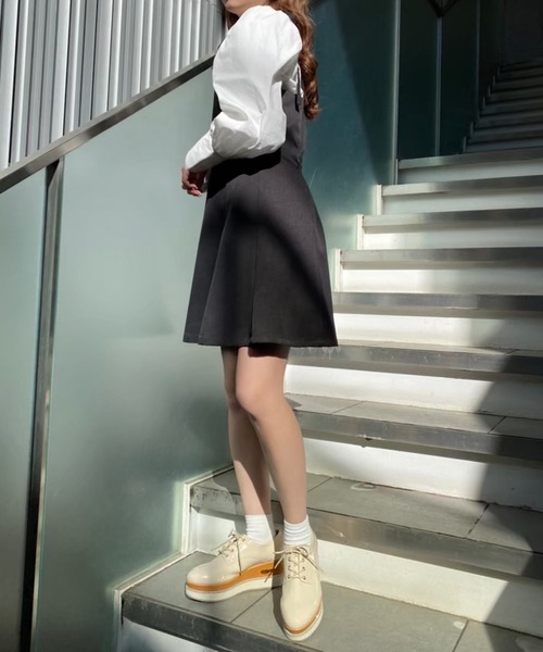 one after another NICE CLAUP(ワンアフターアナザーナイスクラップ)の「ラインストーン厚底レースアップシューズ(その他シューズ・レディース・アイボリー/ゴールド・LARGE/SMALL/MEDIUM)」の8枚目の写真